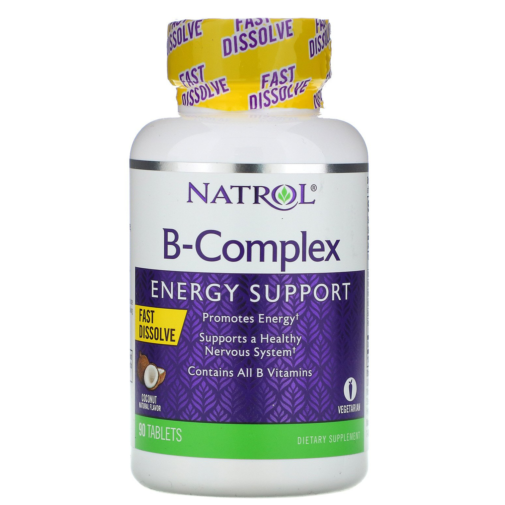 Natrol B-Complex Fast Dissolve Tablets, Coconut Flavor, 90 Count ...