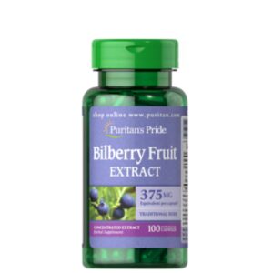 Puritan’s Pride Bilberry Fruit extract 375mg 100 Capsules
